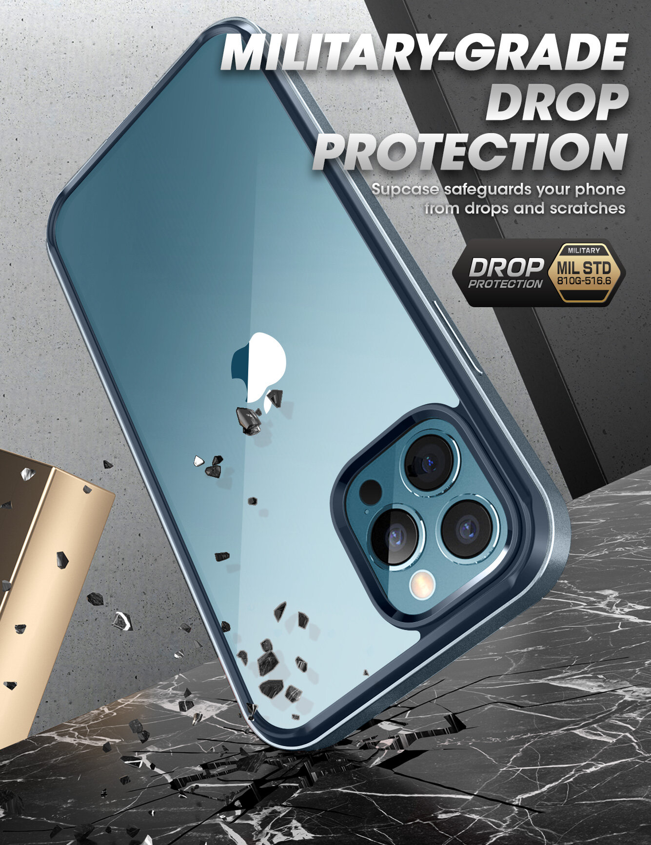 SUPCASE Ốp Lưng Sê-ri UB Edge Pro Cho iPhone 13 Pro 2021 Ốp Bảo Vệ Trong Suốt Khung Mỏng Phát Hành 6.1 Inch Có Bảo Vệ Màn Hình Tích Hợp