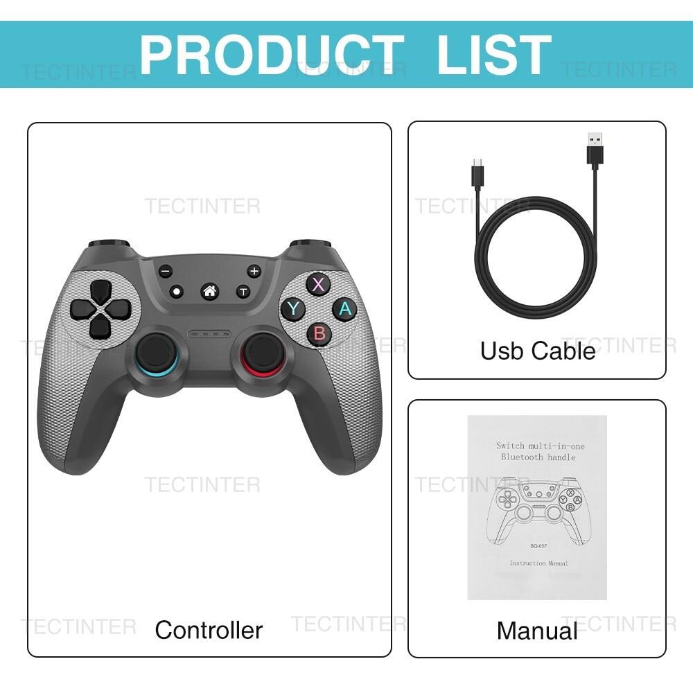 Narsta Tay cầm chơi game không dây hỗ trợ tay điều khiển Bluetooth tương thích với bộ chuyển đổi Nintendo Pro/ Switch OLED/Switch Lite PC Controle phím điều khiển