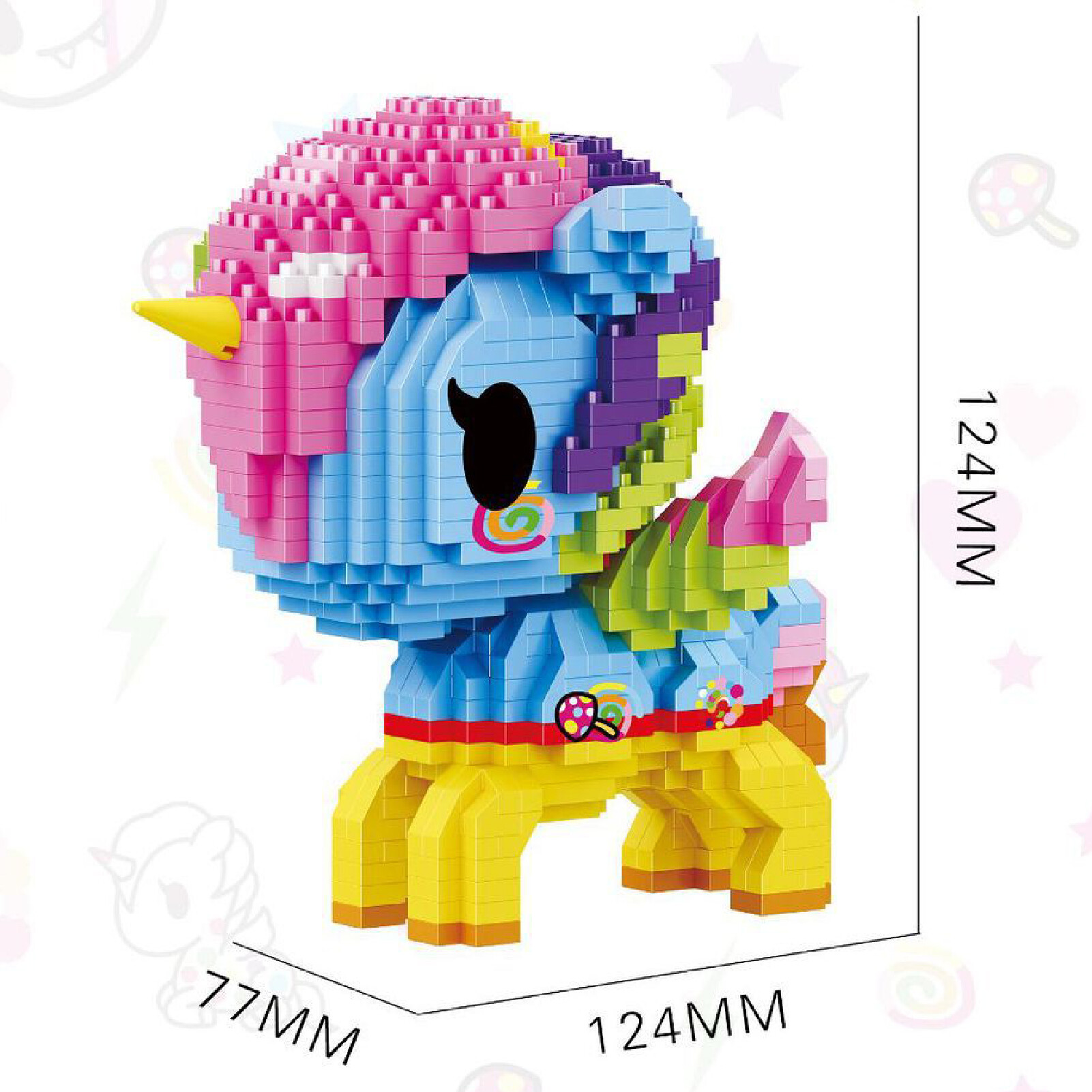 ASTELLA 1 Set Building Blocks Cute Intellectual Development Durable Cartoon Building Bricks for Home Decor