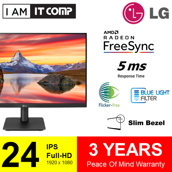 LG 24 Inch 24MP400B 24MP400-B FHD IPS 75Hz Monitor with AMD