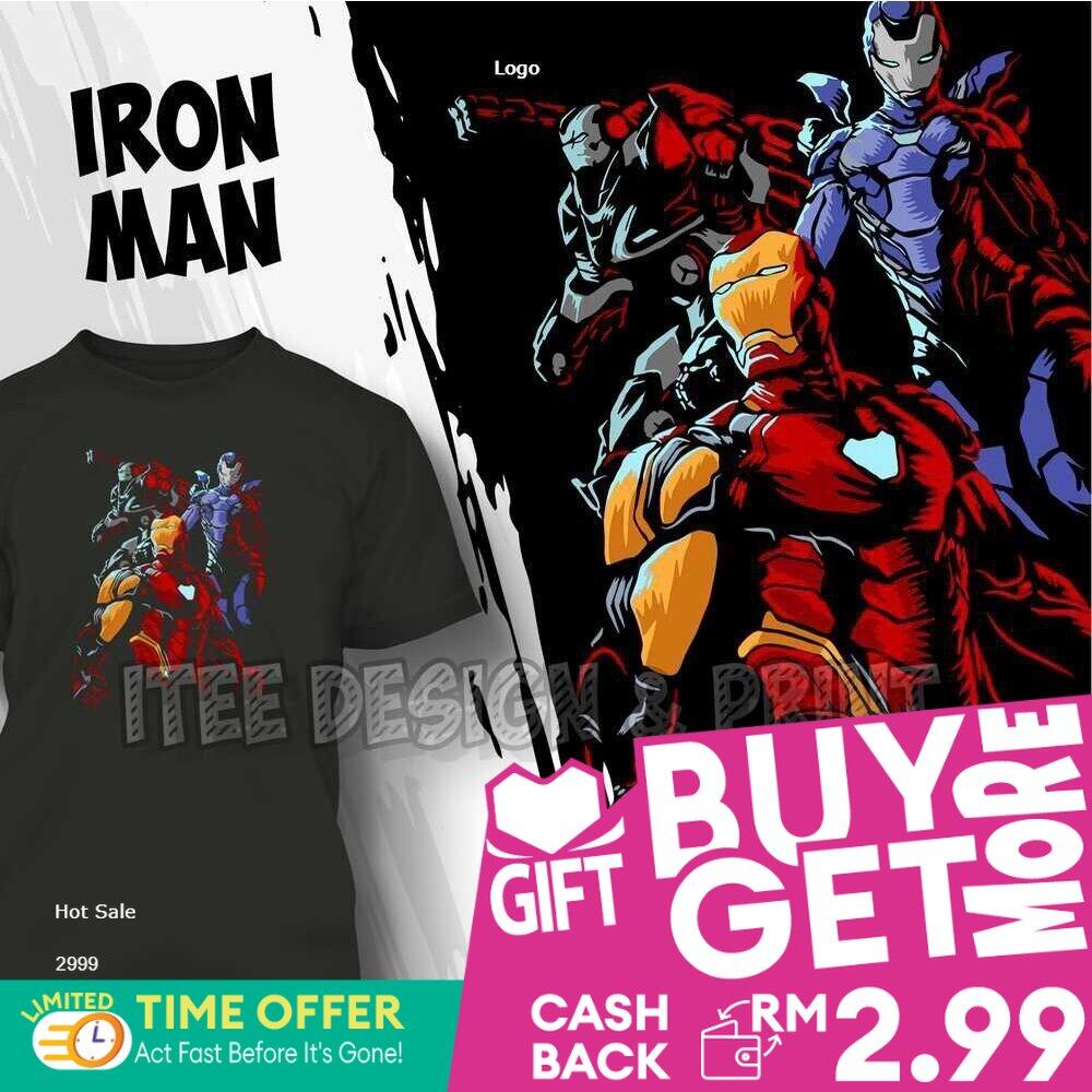 Iron man on sale t shirt malaysia