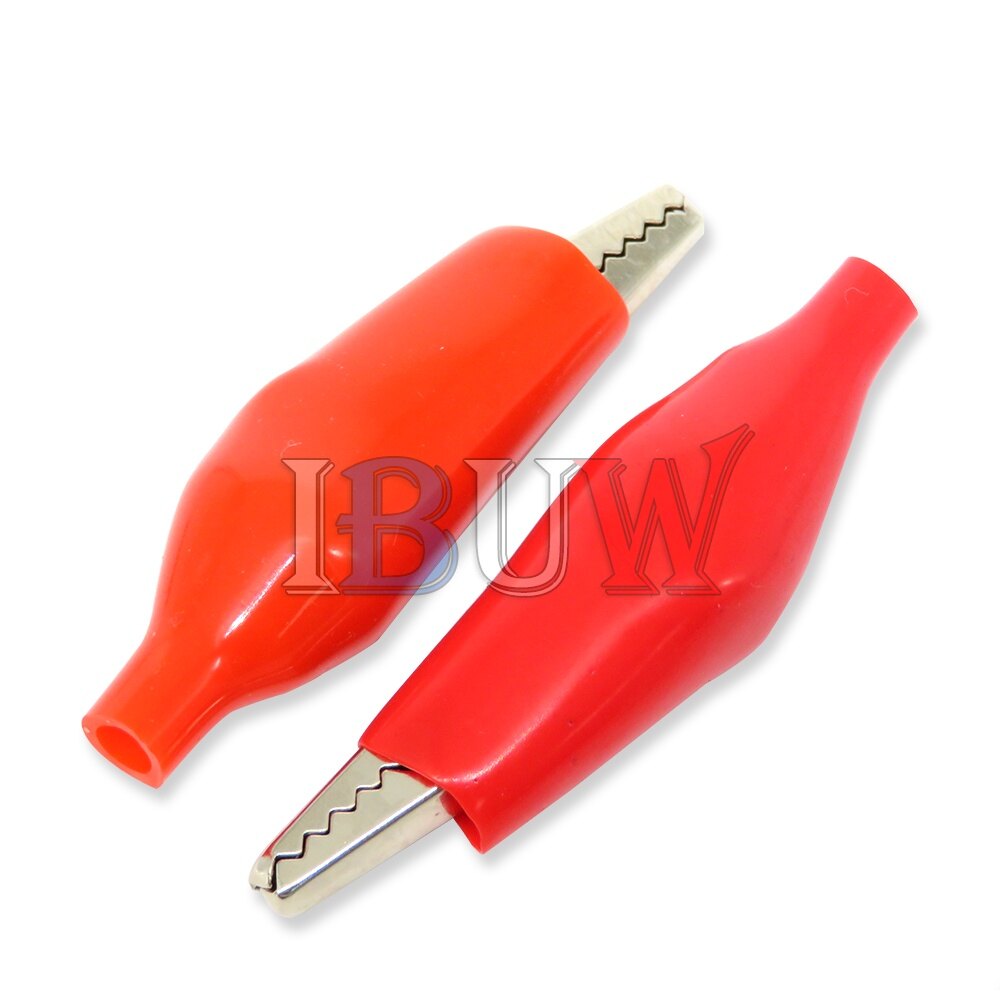Kẹp điện Cá Sấu kẹp cá sấu 45mm thử nghiệm đầu dò mét đen đỏ với kẹp thử điện Mũ bịt bằng nhựa ibuw