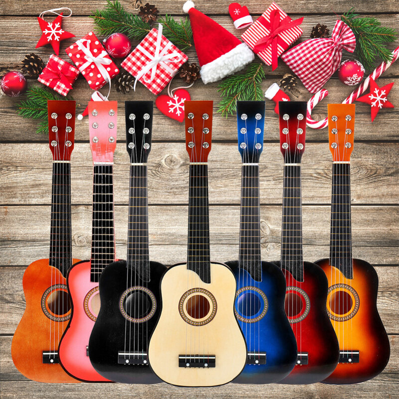 25 Inch 6 String Acoustic Guitar Beginner Practice Musical Instrument Stringed Guitar for Beginners Students Malaysia