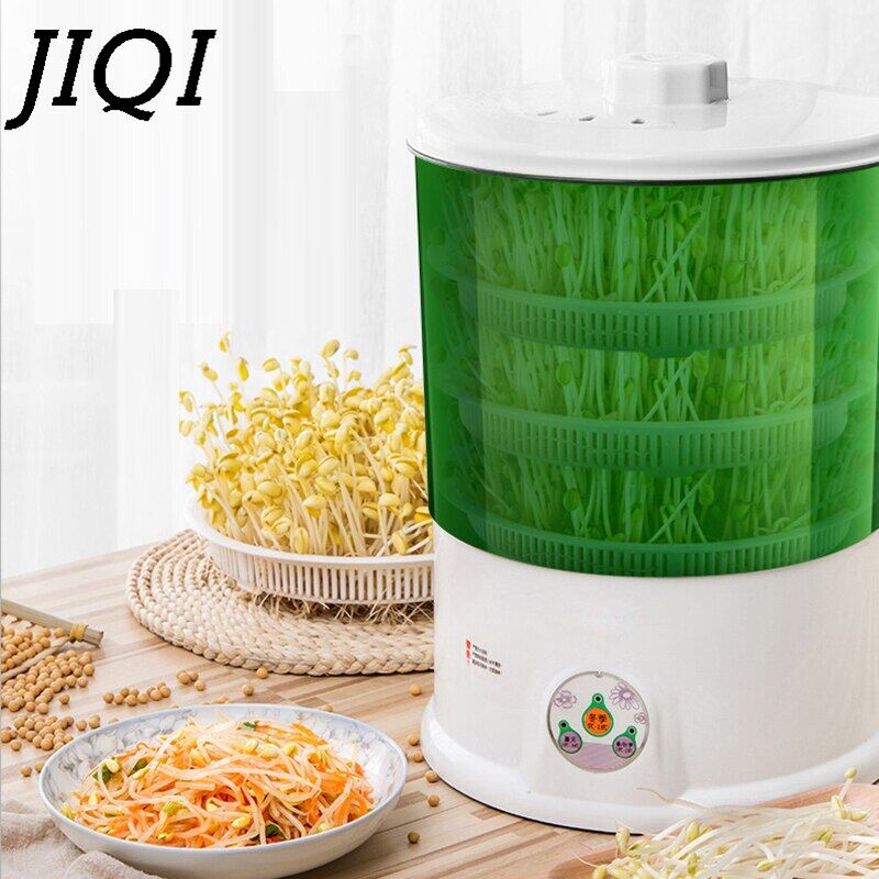 DIY Bean Sprouts Maker 2/3 Layer Thermostat Green Vegetable Seeding Growing Germinator Automatic Electric Buds Growth Bucket EU