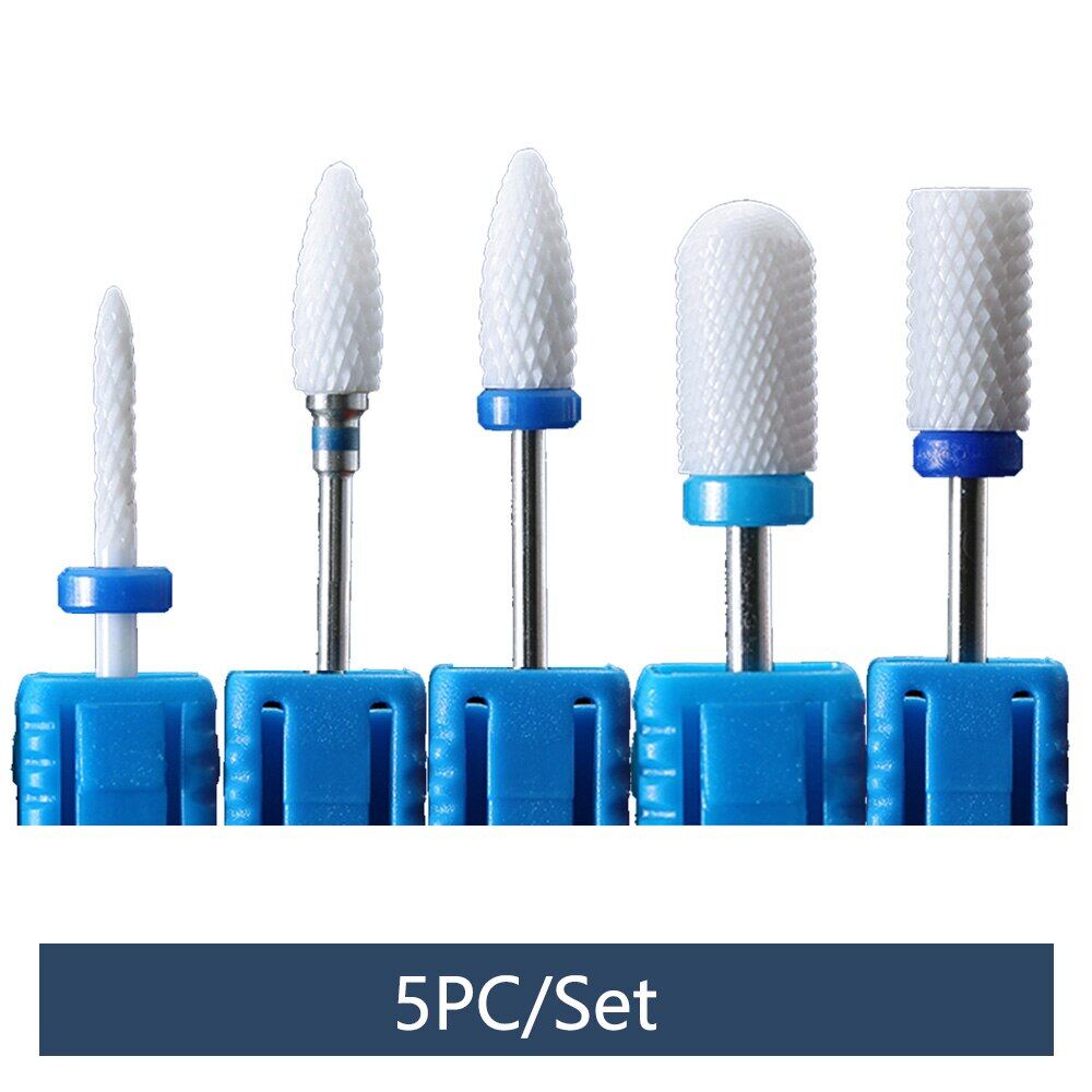 7 Chiếc Mũi Khoan Móng Tay Bằng Gốm Bộ Dao Cắt Kim Cương Bộ Dao Phay Để Làm Móng Mũi Khoan Cắt Ngọn Lửa Cho Móng Phụ Kiện