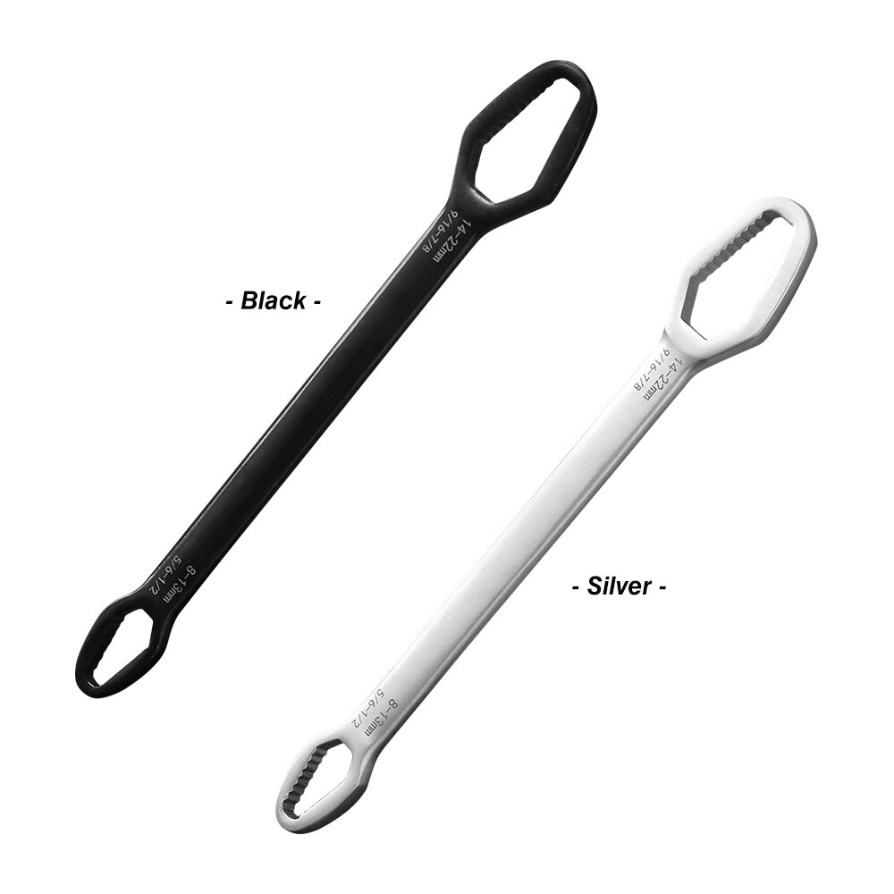 NANWEI Universal Double-Ended Wrench Multi-functional Self-Tightening Adjustable Torx Spanner for Bicycle Motorcycle Car Repairing