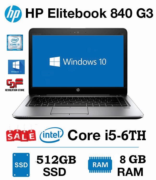 HP ELITEBOOK 840 (G3) ULTRABOOK CORE I5 6TH GENERATION/ 8GB DDR4/ 512GBSSD/ W10PRO GENUINE Malaysia