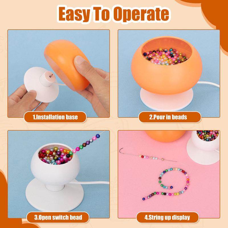 USB beading Bát spinner tốc độ có thể điều chỉnh Spin Bead loader điện Bead Spinner USB beading Bát Spinner Kit tốc độ có thể điều chỉnh Spin hạt loader với 3 mắt lớn kim Bát cho làm đồ trang sức tự động hạt Spinner
