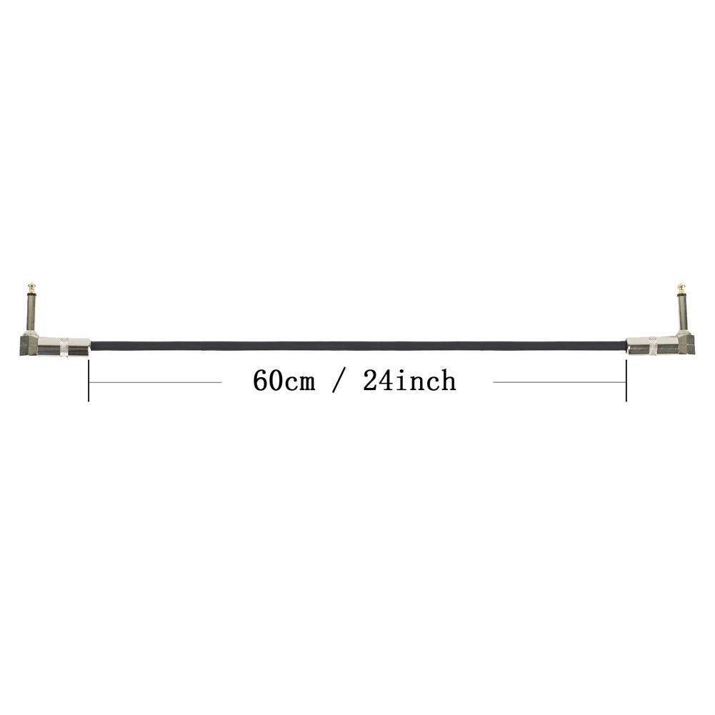 60Cm Length Guitar Effects Pedal Cable Connector 6.35 Plug Wire Adapter Line Round Head Dropship