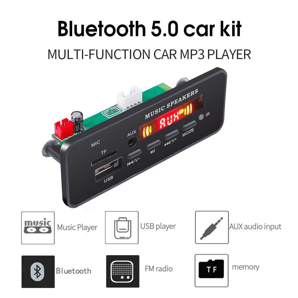 Mô-đun Bảng Giải Mã Bluetooth 5.0 Không Dây Máy Nghe Nhạc MP3 Thẻ TF USB 5-12V Đài FM AUX Ghi Âm Cuộc Gọi Rảnh Tay Với Điều Khiển Từ Xa