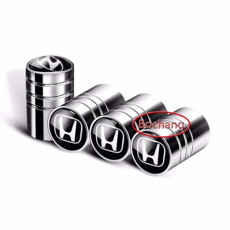 Bochang For Honda Car LOGO Tire Valve Caps fit City Vezel Accord Civic Tire Wheel Air Valve Caps Tyre Cover