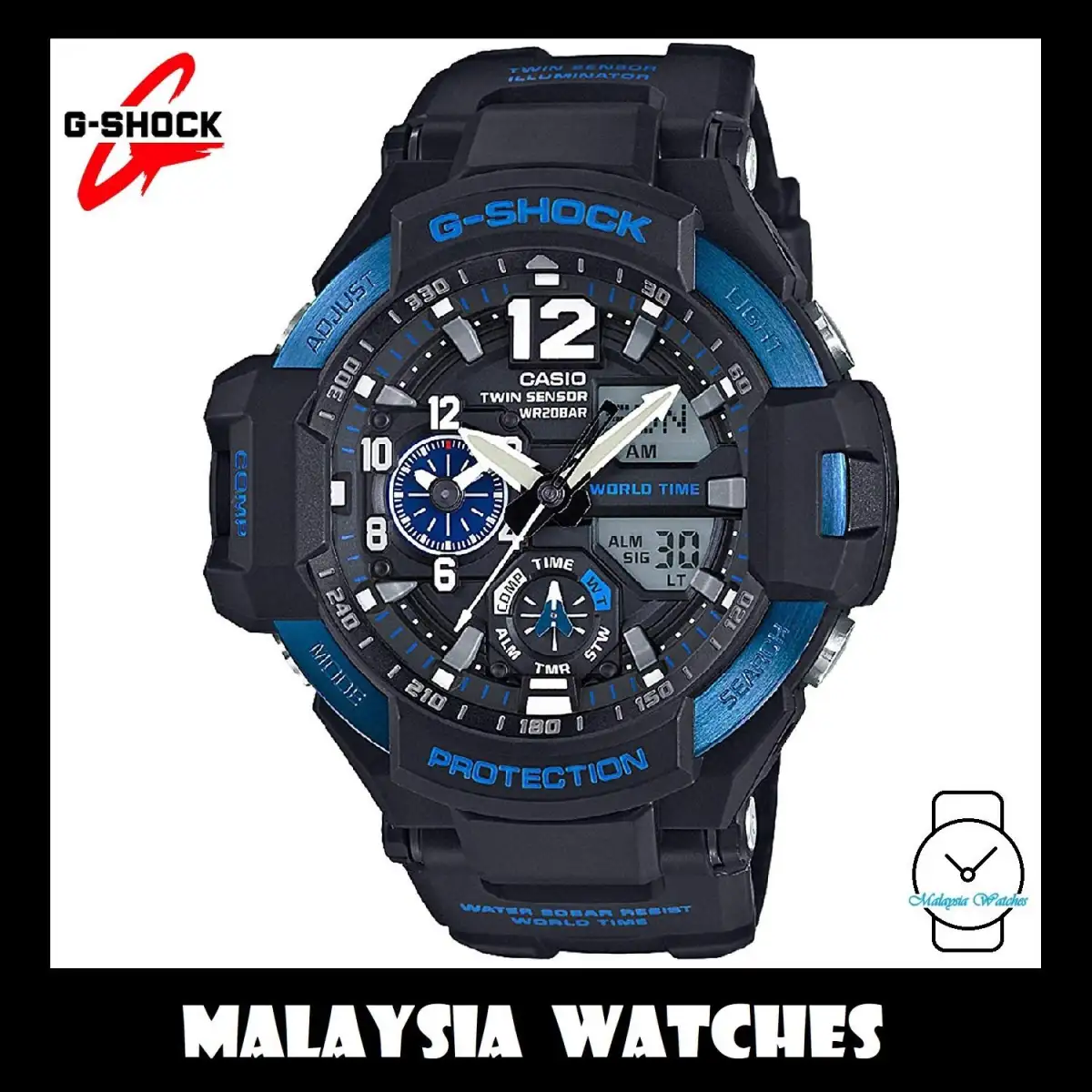 casio twin sensor wr20bar