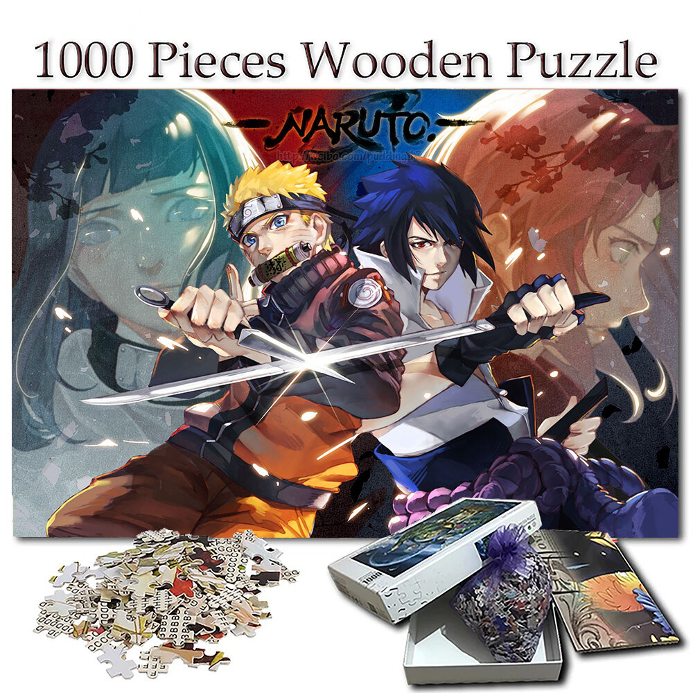 Digital HD Printing Jigsaw Puzzle 1000Pcs Naruto Dating Artifact Wooden Puzzle