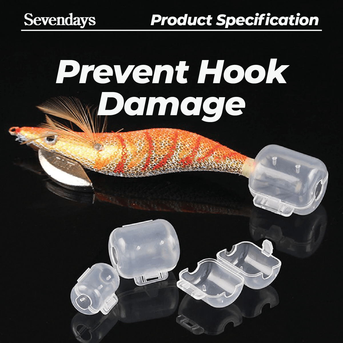 5pcs] Candat Squid Jig Hook Protector Safety Cap Fishing Penutup Mata Kail  Pancing Shrimp Udang Accessories Tackle Tool