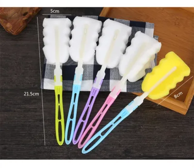 Ready Stock⭐️Bottle Cup Sponge Brush Removable Wash Cleaning Tools Sikat Botol