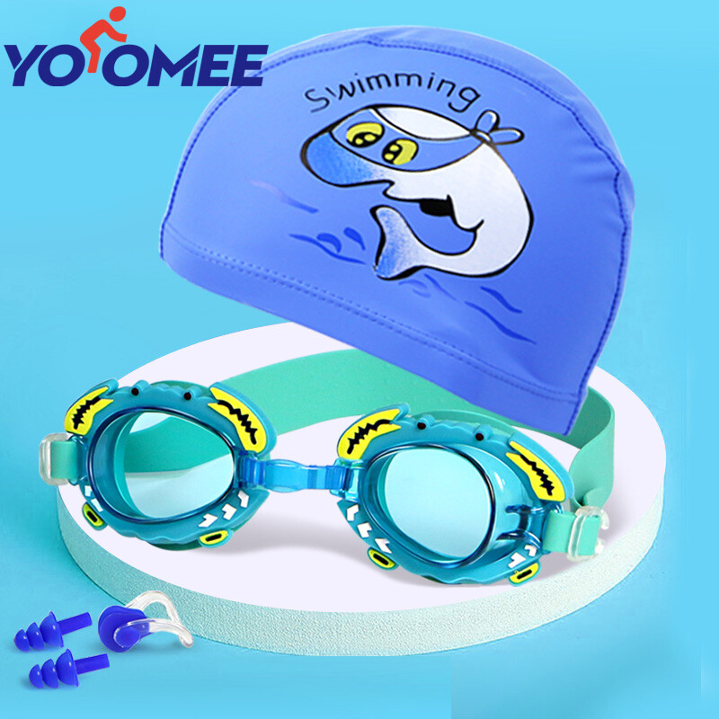 Yoomee Swimming Goggles Children Waterproof Kids Crab Cartoon Natacion Anti Fog Boy Girl Swim Eyewear Professional Swimming Glasses