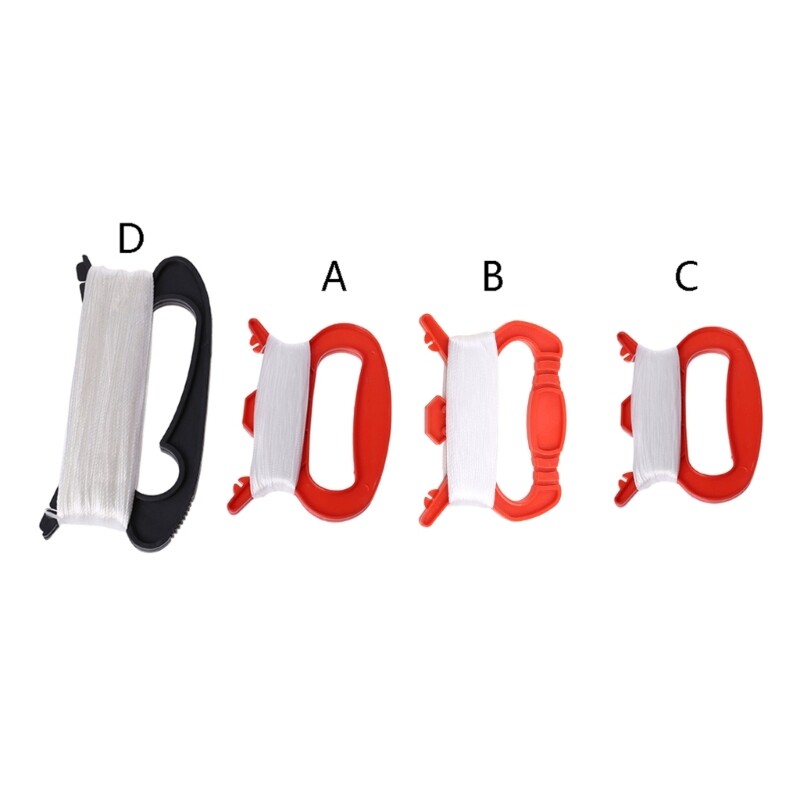 Polyester D Shape Kite Line String Winder Handle Outdoor Board Children Kite Gift for Children Kite Accessories
