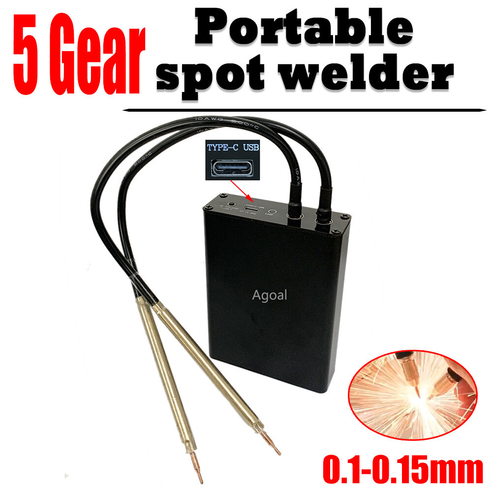 Agoal Gear 5 Spot Welder DIY Welding Tools Portable Spot Welding Machine 0.1mm Nickel Strip For 18650 Battery 5500mAh Battery Inside