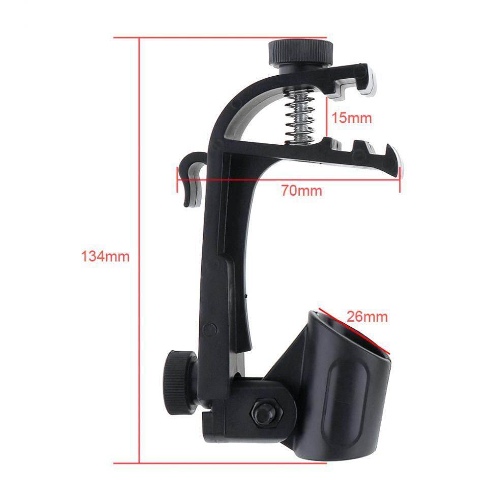 SLADE 2pcs Adjustable Microphone Clamp Stage Drum Shockproof Mic Mount Holder