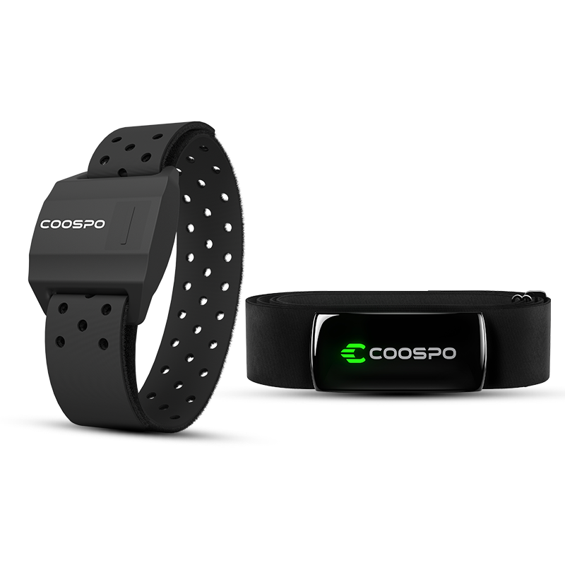 COOéventuelles O-Moniteur de équence Cardiaque avec Brassard HW9, Zones HR/Calrespiration, Capteur HRM pour Fitness, Cyclisme, BLEpig ANT + pour Peloton et Wahoo