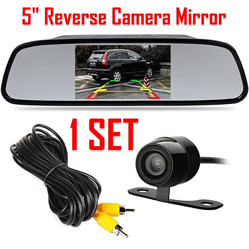 TFT LCD Color 5" Monitor Car Reverse Rear View Mirror With Reverse