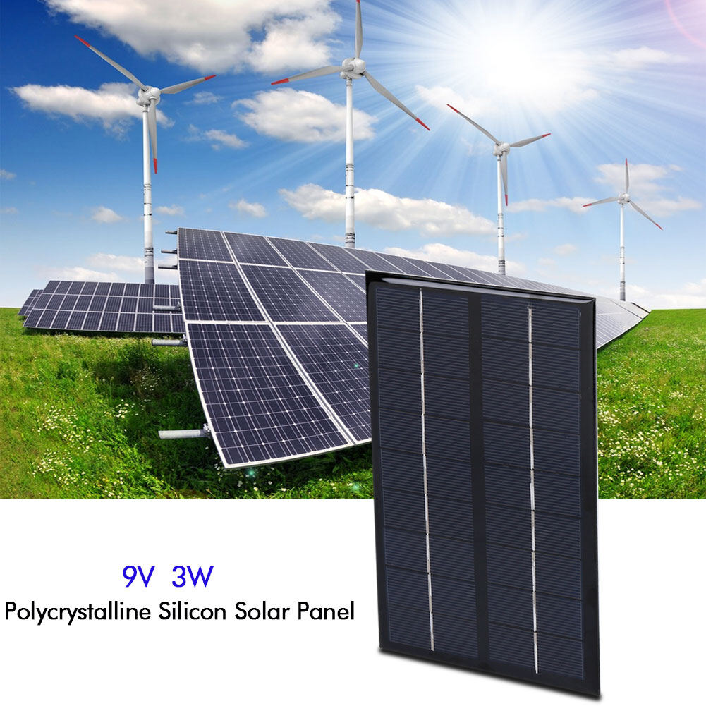3W 9V Mini Tấm thu năng lượng mặt trời đa tinh thể cho tự làm đèn năng lượng mặt trời Pin điện thoại sạc