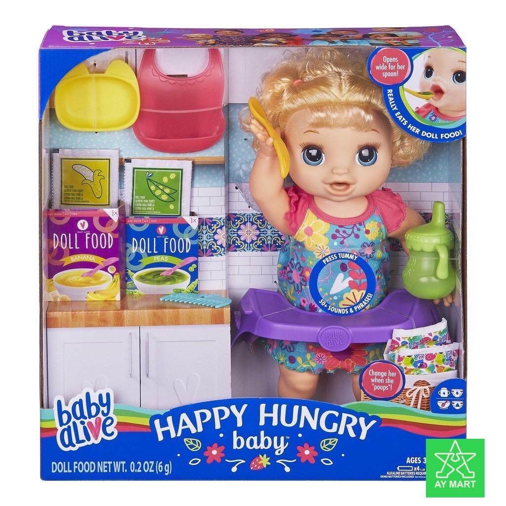 Baby Alive Happy Hungry Baby Doll Feeding Anak Patung Lazada