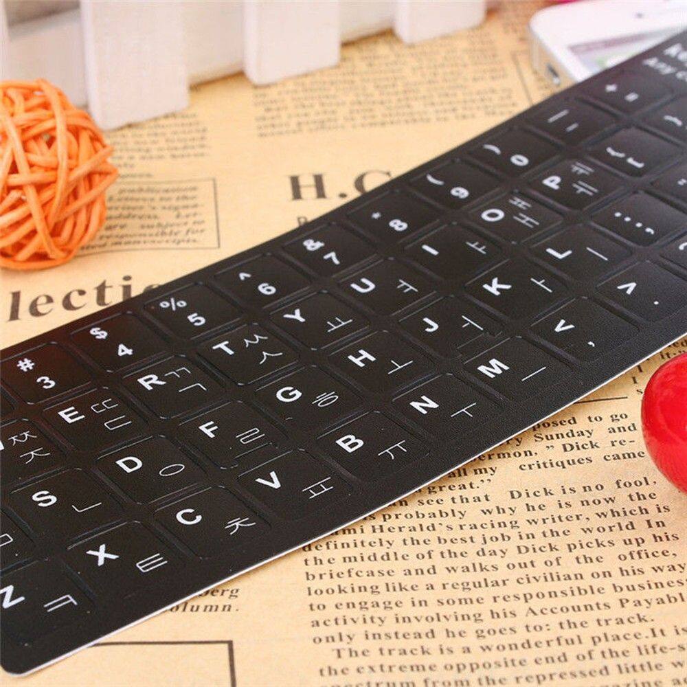 Practical Decoration Standard New Laptop White Letters Sticker Keyboard Korean