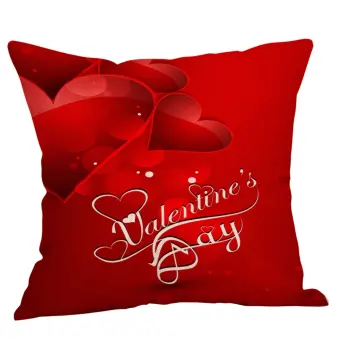 Valentine S Day Happy Valentine Pillow Cases Linen Sofa Cushion