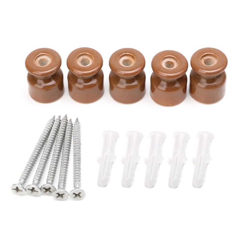 5PCS High Frequency Electric Porcelain Gourd  24mm Porcelain Ceramic Insulator