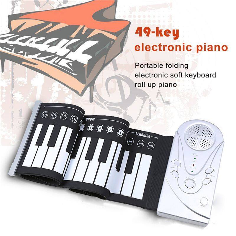 49 Loa Chính Tay Cuộn Piano Điện Gấp Tiện Lợi Bàn Phím Mềm Điện Tử Cuộn Lên Piano