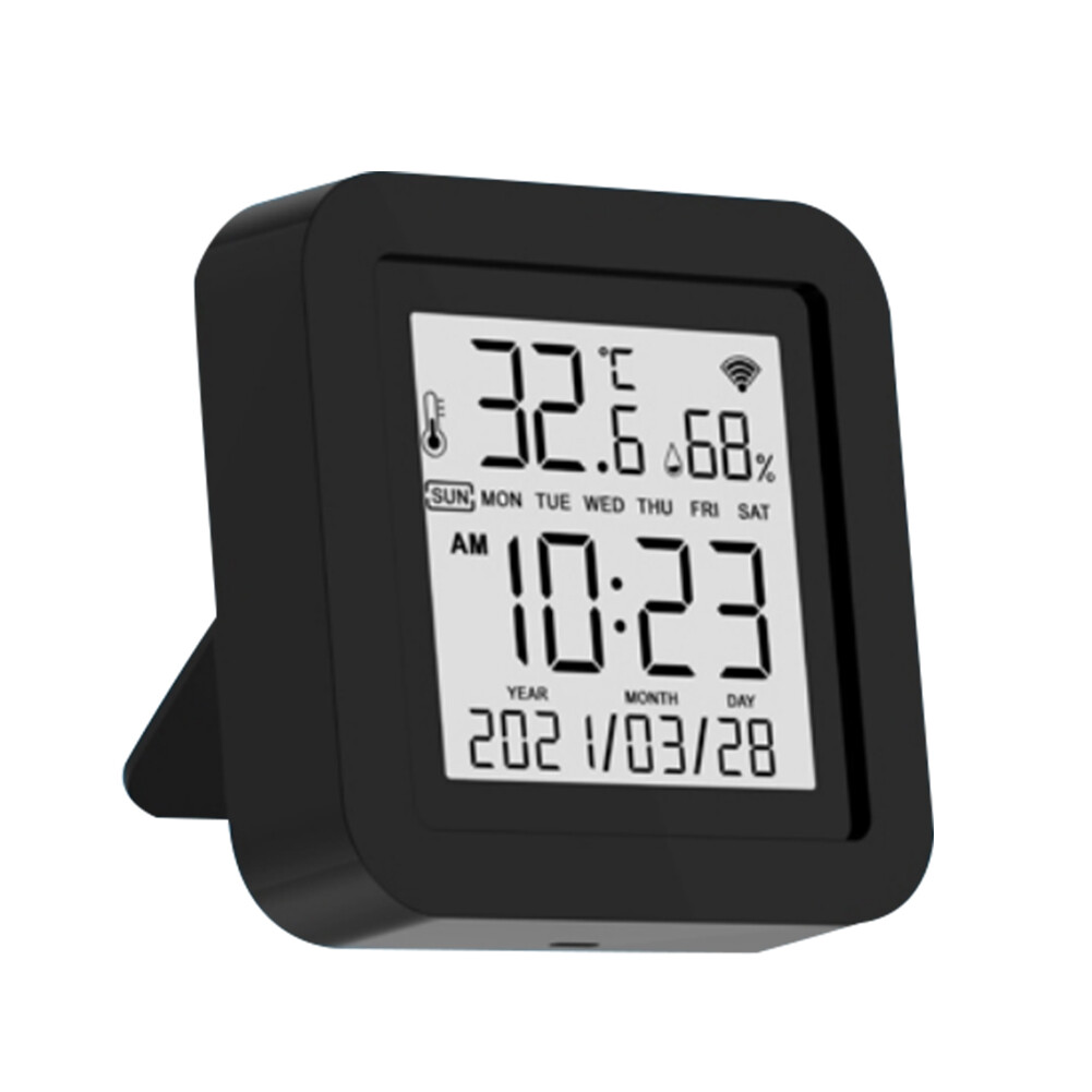 KKmoon S09A Tuya WiFi 3 In 1 Infrared Remotes Control Temperature Humidity Detection Intelligent S-ensor USB Power Supplys LCD Display IR-enabled Device Remotes Control °C/°F Conversion Intelligent