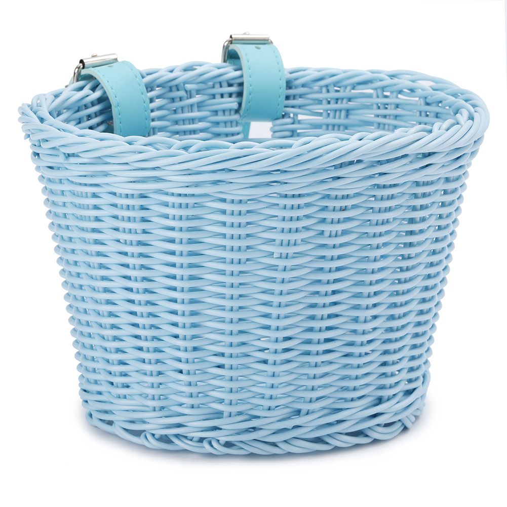 4 Cái/bộ Mây Giỏ Xe Đạp + Chuông + Tua + Sticker Dệt Bằng Tay Lưu Trữ Giỏ