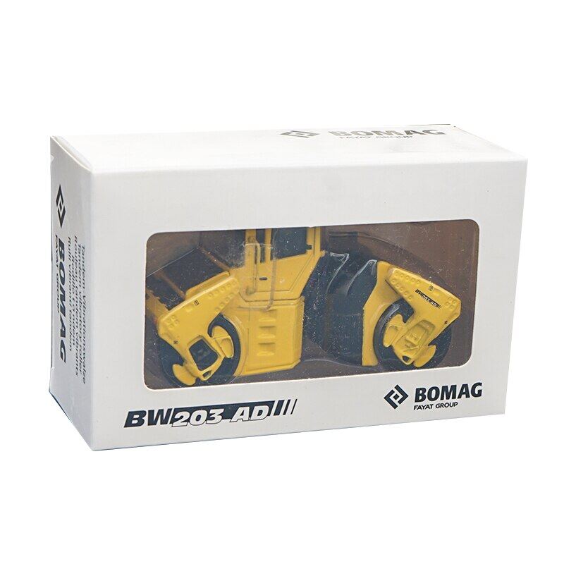 1:50 Scale BOMAG BW203AD Road Roller Alloy Construction Machinery Engineering Car Model Collection Gift Toys