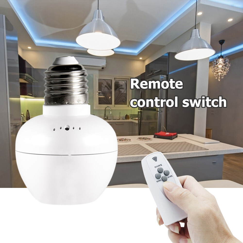 E27 Screw Light Holder Converter Remote Control Lamp Base Socket Connector