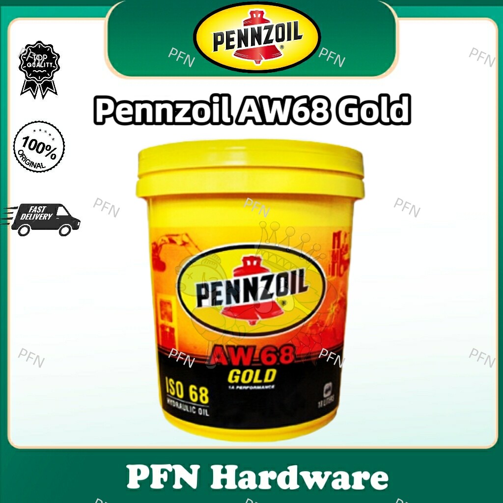 💥READY STOCK💥 Pennzoil Hydraulic Aw Gold 68 (18L) ISO 68 Hydraulic Oil