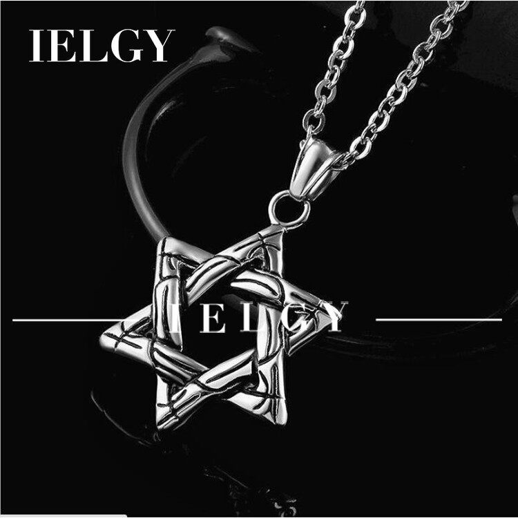 IELGY Korean accessories simple six-pointed star pendant men's necklace