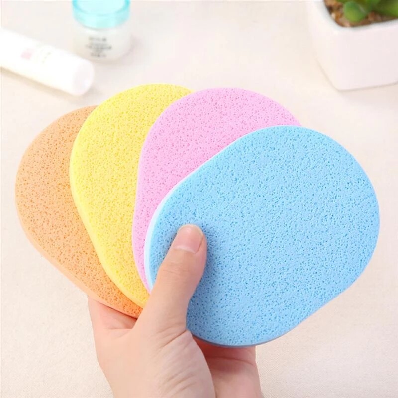 DORISNA Facial Cleansing Sponge Puff Natural Seaweed Wash Pad Soft Seaweed Sponge Makeup Cleansing Sponge Random Color