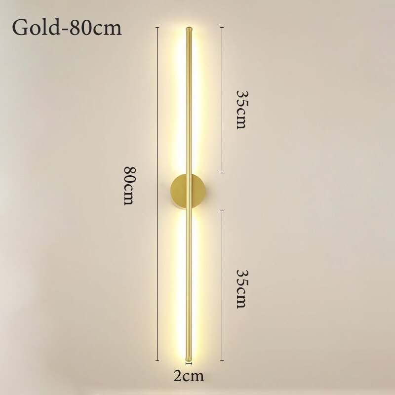 Nordic Minimalist Strip Wall Lamp Creative Personality Simple Living Room Bedroom Bedside Background Wall Light