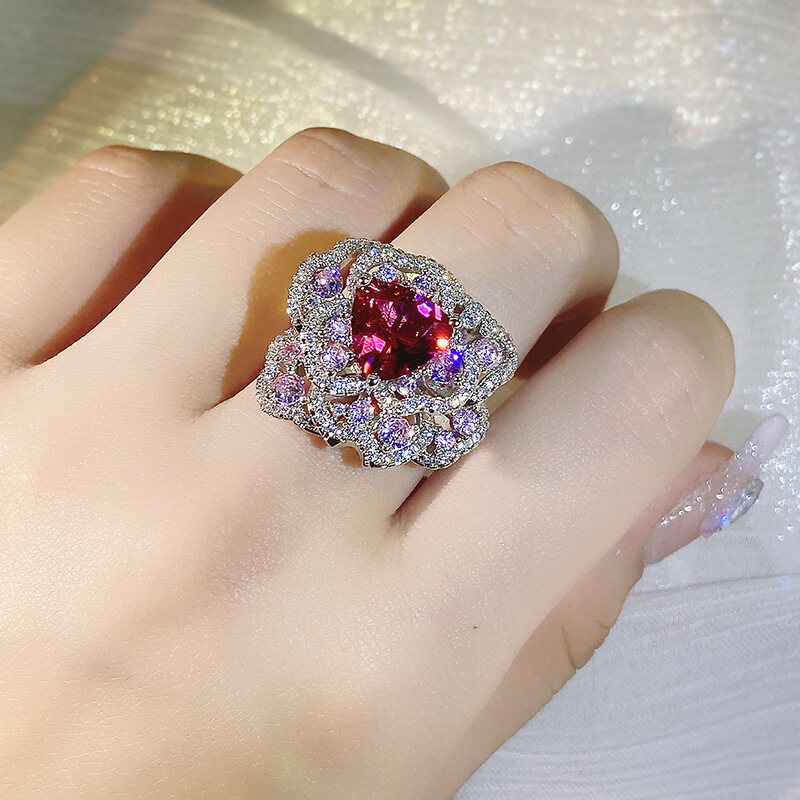 彩色冰花切开戒口指节日饰品