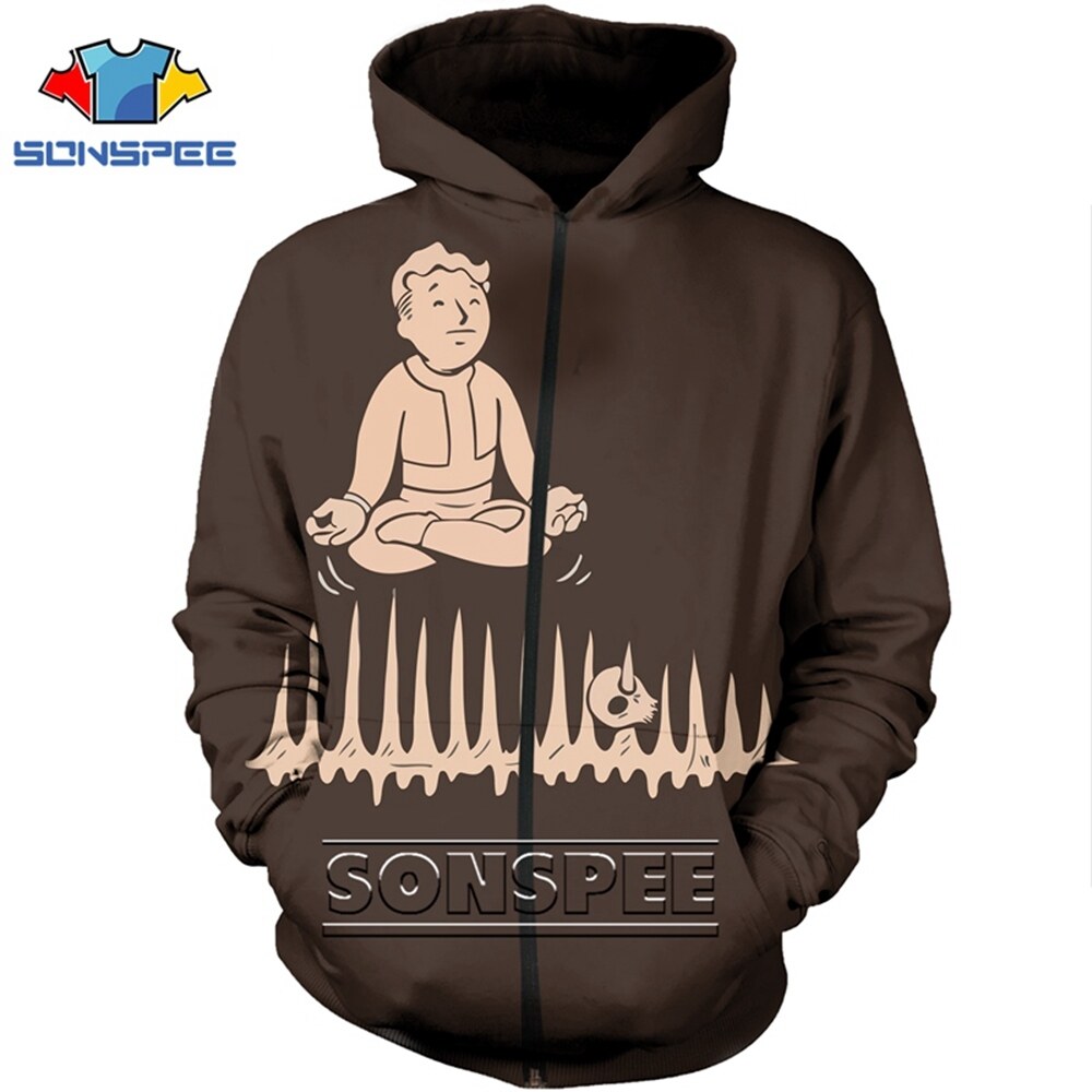 SONSPEE 3D Print Fallout Hoodie saving