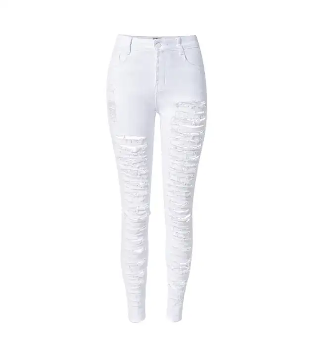 high waisted white skinny pants