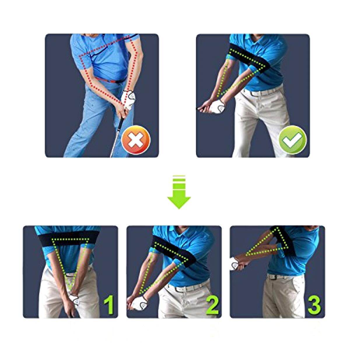 Golf Mịn Xoay Huấn Luyện Viện Trợ Cánh Tay Tư Thế Chuyển Động Hiệu Chỉnh Dây Thể Thao