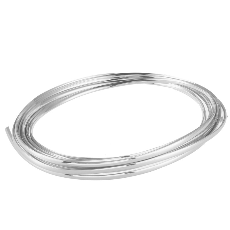 20FT Chrome Molding Trim Strip ประตูรถขอบที่ป้องกันรอยขีดข่วน Protector Silver