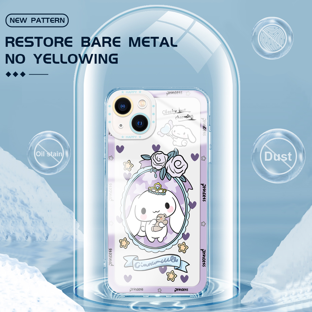 Hontinga Casing Case For Xiaomi Redmi Note 11T Pro+ Redmi Note 11S Redmi Note 11 Pro 5G 4G Note 8 Pro Note 9 Case Transparent Clear Case Cartoon Cute Kuromi Soft Silicone Full Cover Shockproof Rubber Cases Back Cover Phone Casing Softcase For Girls