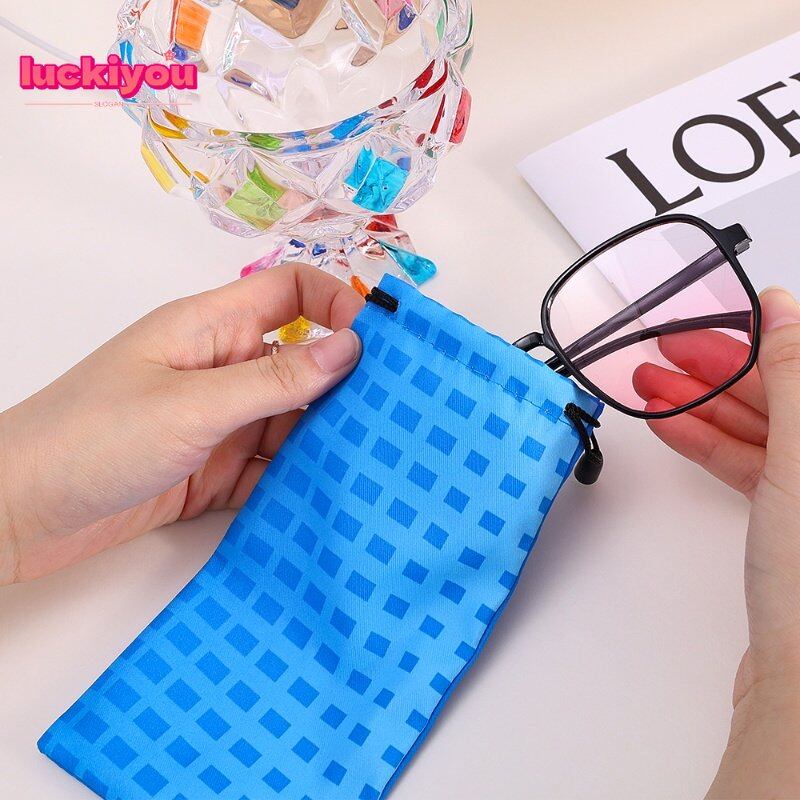 [Giá bán buôn] Kính mát vải tổng hợp Microfiber cao cấp chống thấm nước chống bụi túi đựng kính mềm mại bền chắc đầy màu sắc túi lưu trữ