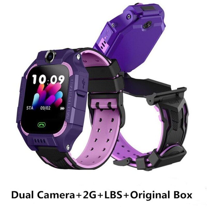 Dual Camera Childrens Smart Watch 2G SIM Card Call Kids Smart Watches LBS Positioning Anti Lost Watch Phone For Baby Girls Boys Malaysia