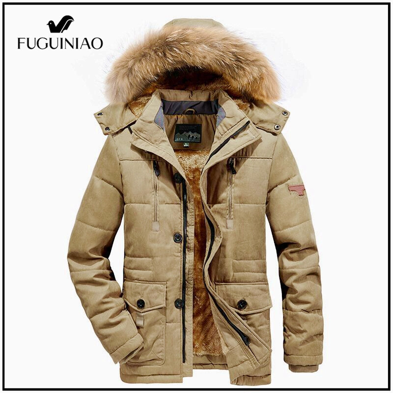 FUGUINIAO Winter Jackets Parkas Men Thick Warm Casual Outwear Jackets Hooded Coats Cap Removable M 7XL Lazada PH