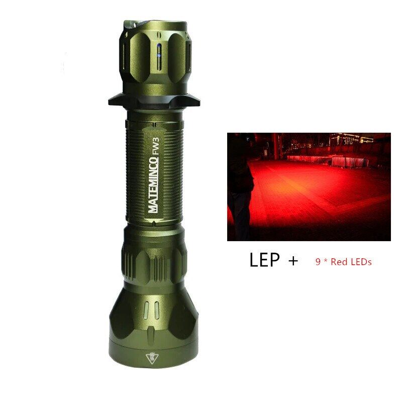 MATEMINCO FW3 LEP Flashlight 1550 Lumen Beam Throw 1350 Meters