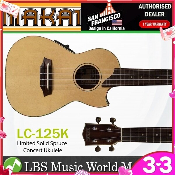 MAKAI LC-125K Concert Acoustic Electric Ukulele (LC125K) Malaysia